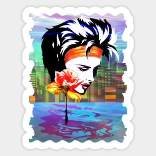 Metropolis Nostalgia Vaporwave Art Sticker